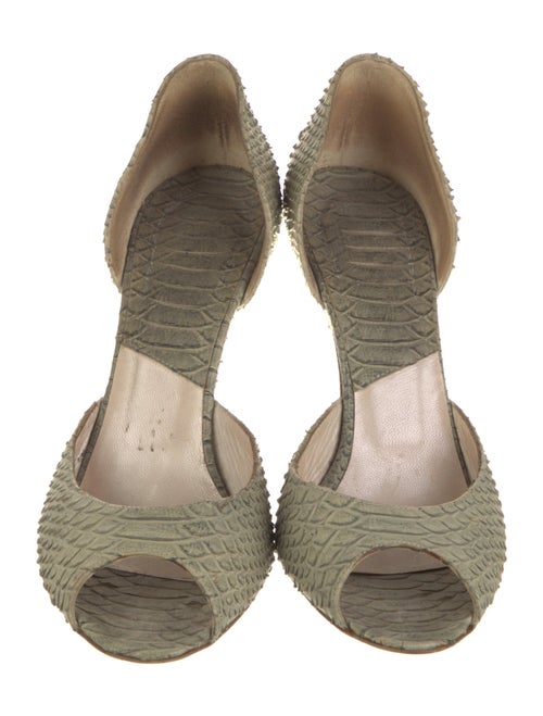 Christian Dior Python Animal Print D'Orsay Pumps