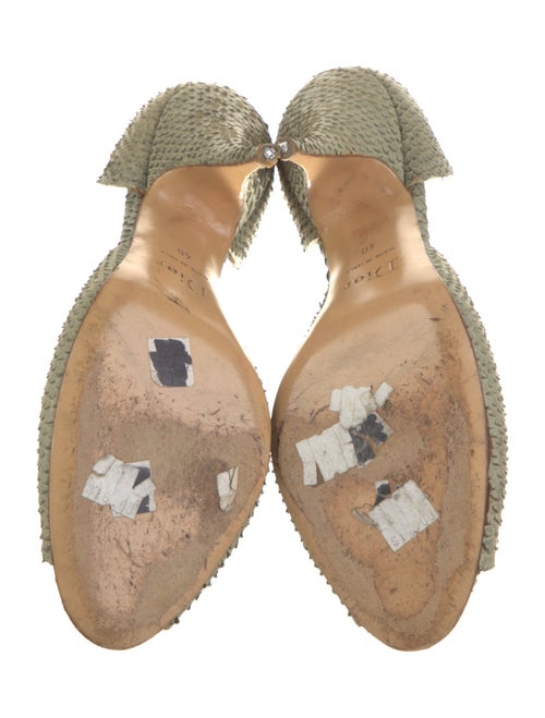 Christian Dior Python Animal Print D'Orsay Pumps