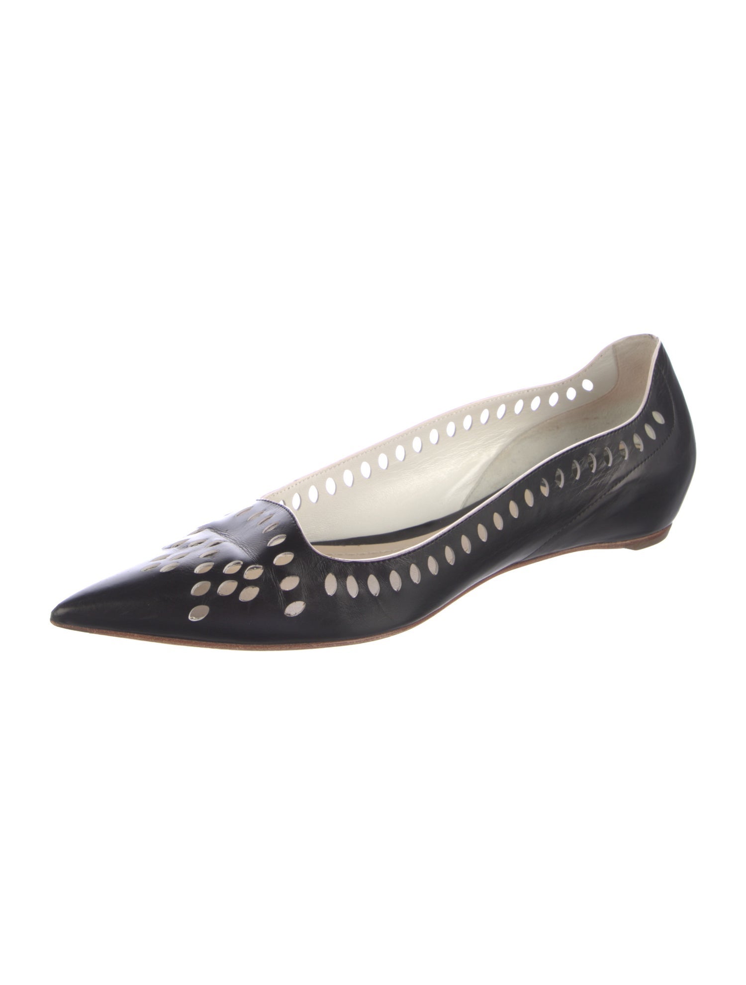 Christian Dior Leather Lasercut Accents Flats