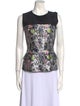 Christian Dior Floral Print Crew Neck Top