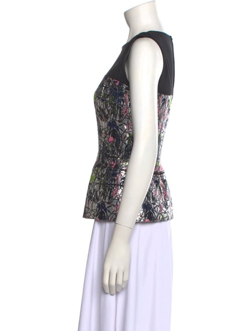 Christian Dior Floral Print Crew Neck Top