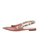 Christian Dior Patent Leather Graphic Print Slingback Flats