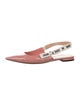 Christian Dior Patent Leather Graphic Print Slingback Flats