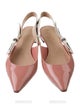 Christian Dior Patent Leather Graphic Print Slingback Flats