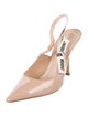 Christian Dior Patent Leather Bow Accents Slingback Pumps