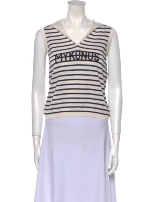 Christian Dior Silk Striped Crop Top