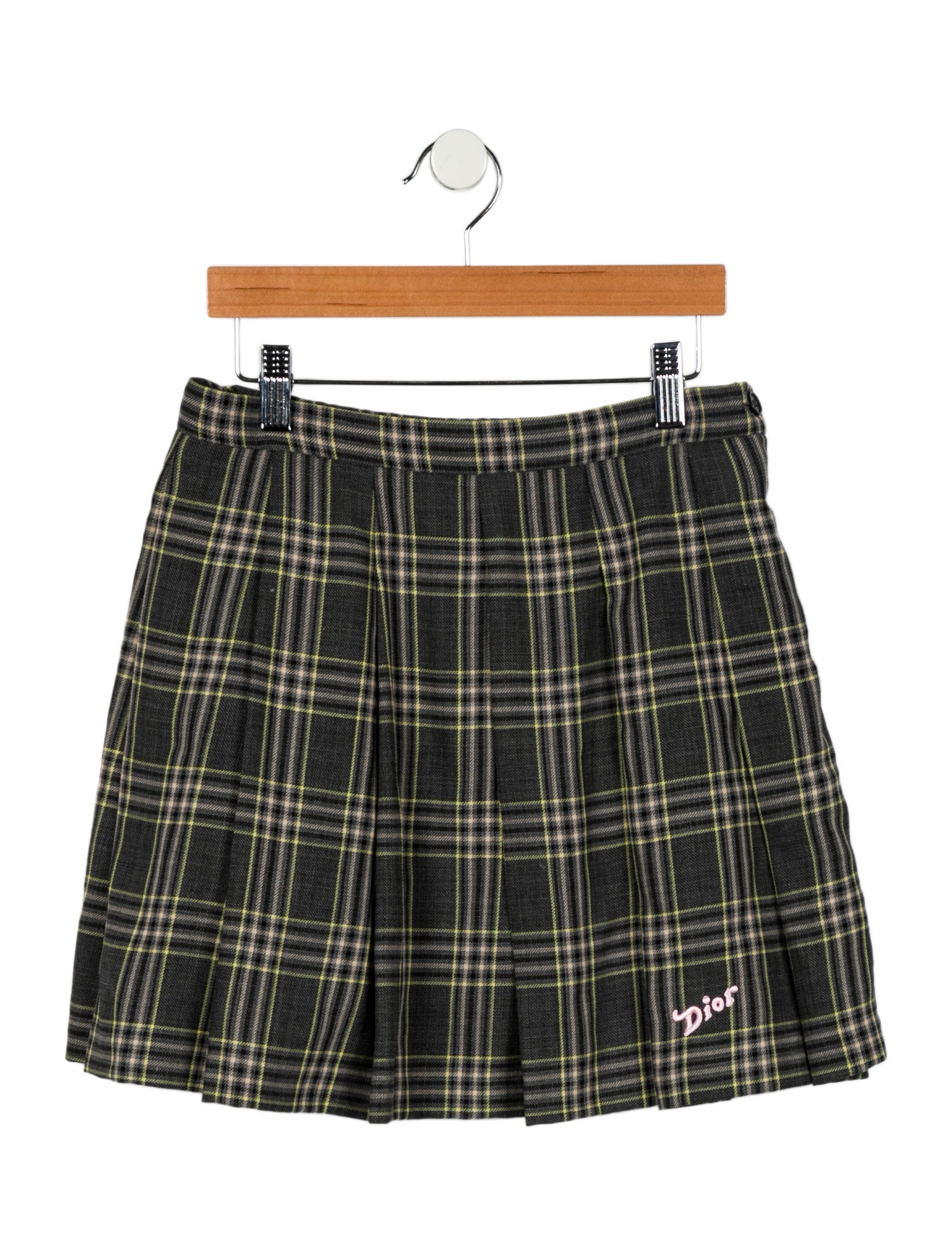 Christian Dior Girls' Wool Pleated Skirt