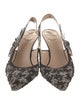 Christian Dior Printed Bow Accents Slingback Pumps