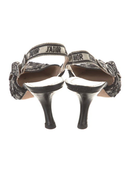 Christian Dior Printed Bow Accents Slingback Pumps