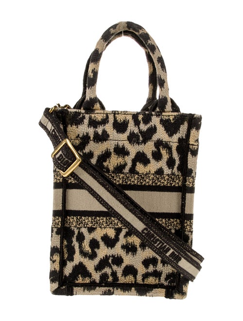 Christian Dior Canvas leopard Book Tote Phone Mini 2022