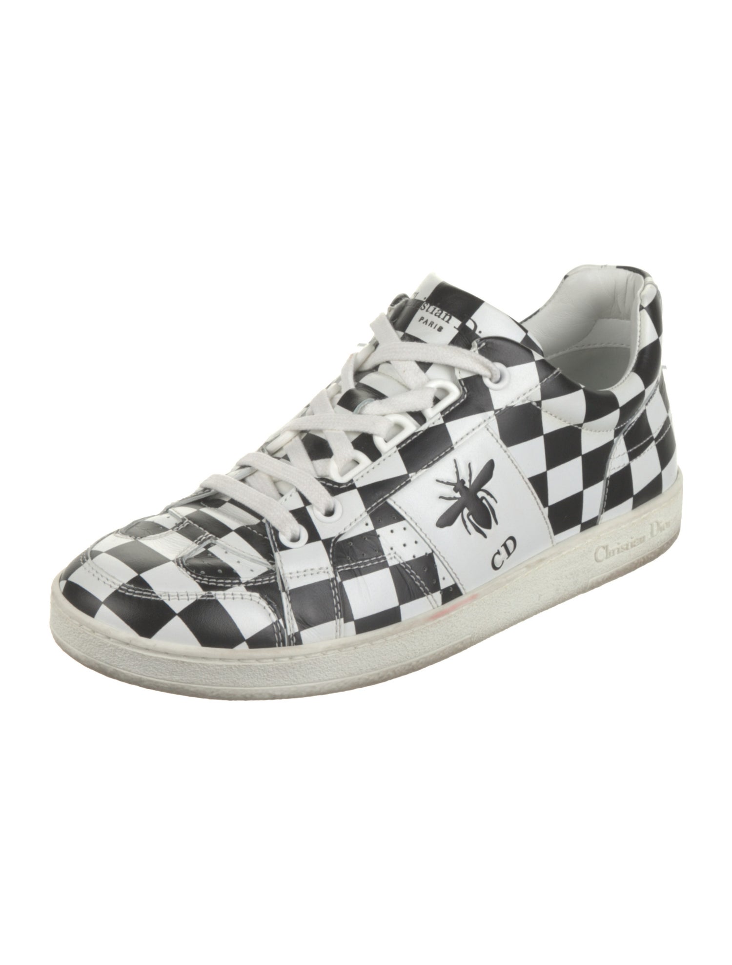 Christian Dior Leather Printed Sneakers