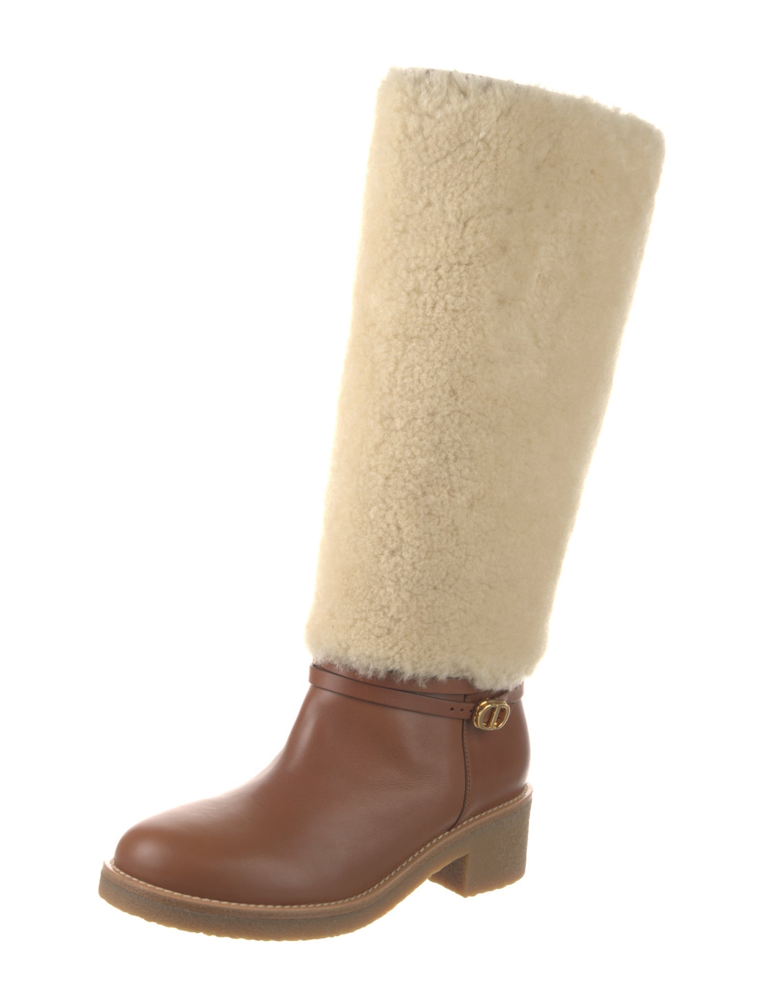 Christian Dior Shearling Riding Boots
