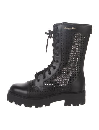 Christian Dior Leather Combat Boots