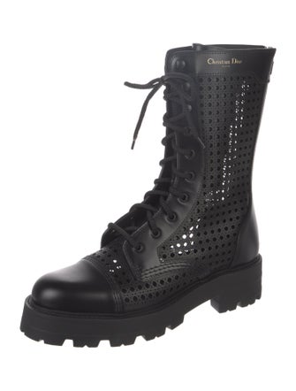 Christian Dior Leather Combat Boots