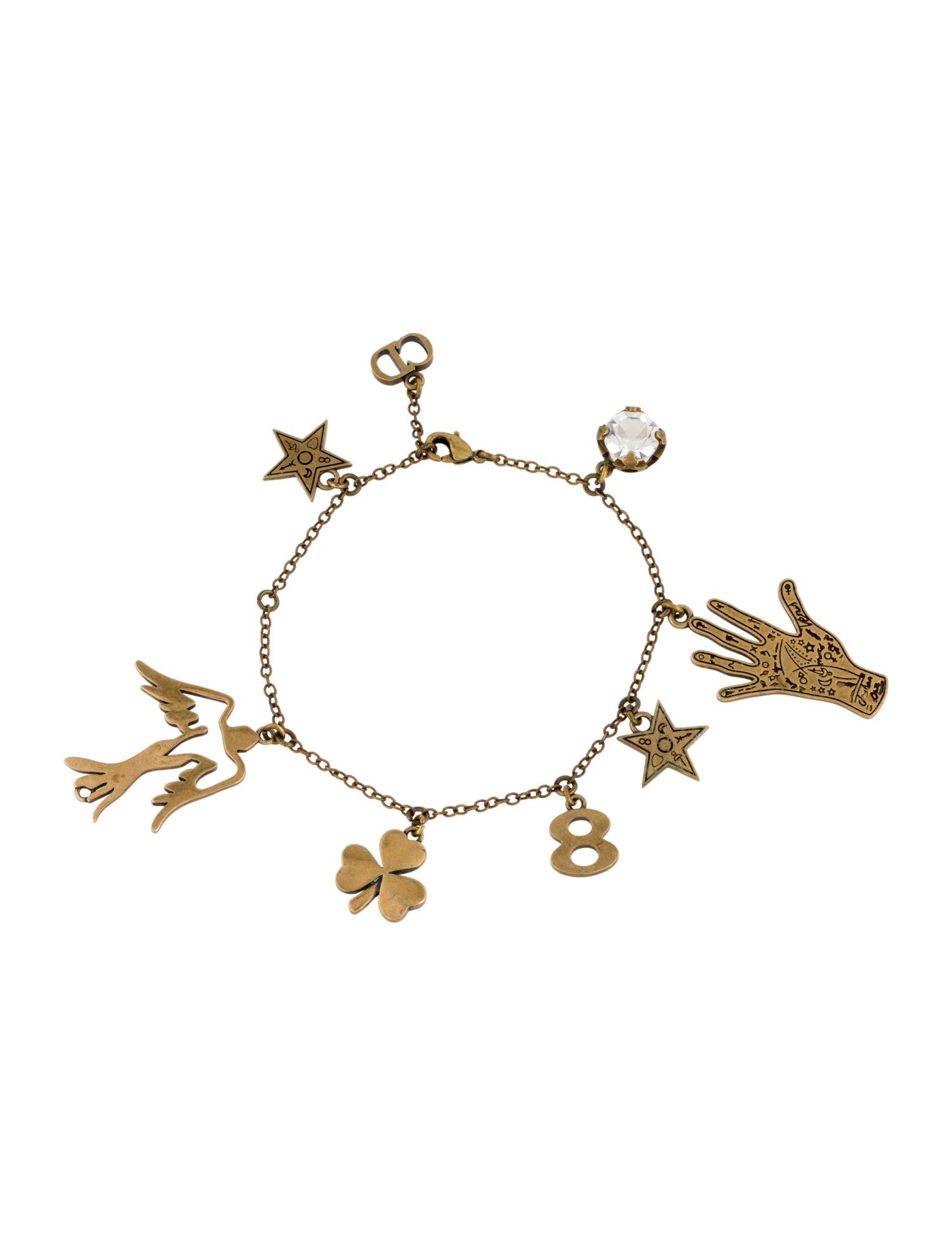 Christian Dior Crystal Charm Bracelet