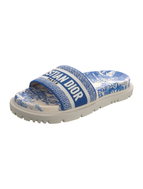 Christian Dior Canvas Printed Slides