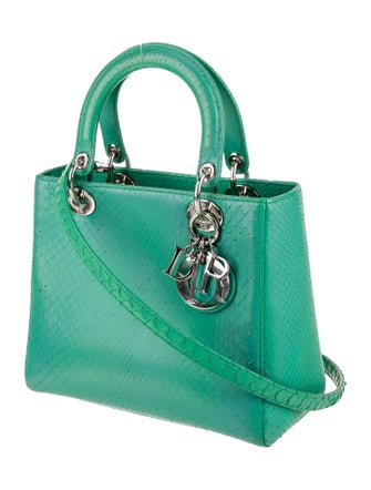 Christian Dior Python Top Handle Bag