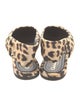 Christian Dior Canvas Animal Print Slingback Flats