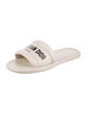 Christian Dior Leather Graphic Print Slides