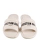 Christian Dior Leather Graphic Print Slides