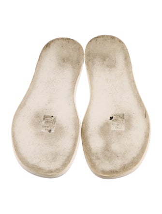 Christian Dior Leather Graphic Print Slides