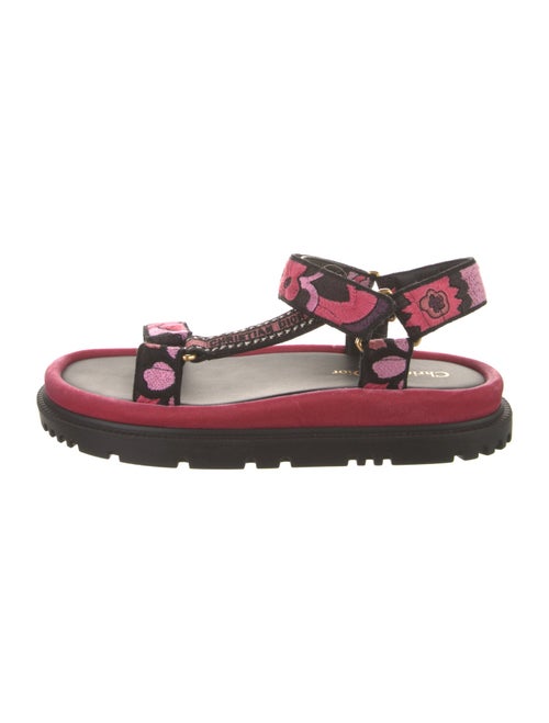 Christian Dior Velvet Printed Sandals