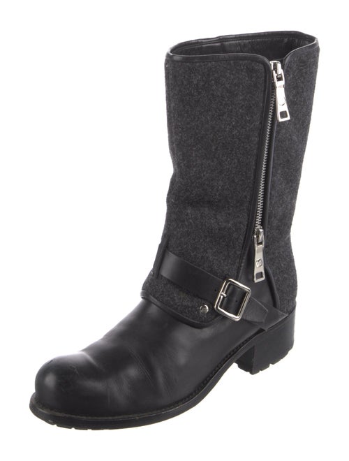 Christian Dior Wool Moto Boots