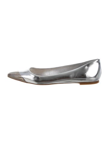 Christian Dior Metallic Cap-Toe Flats