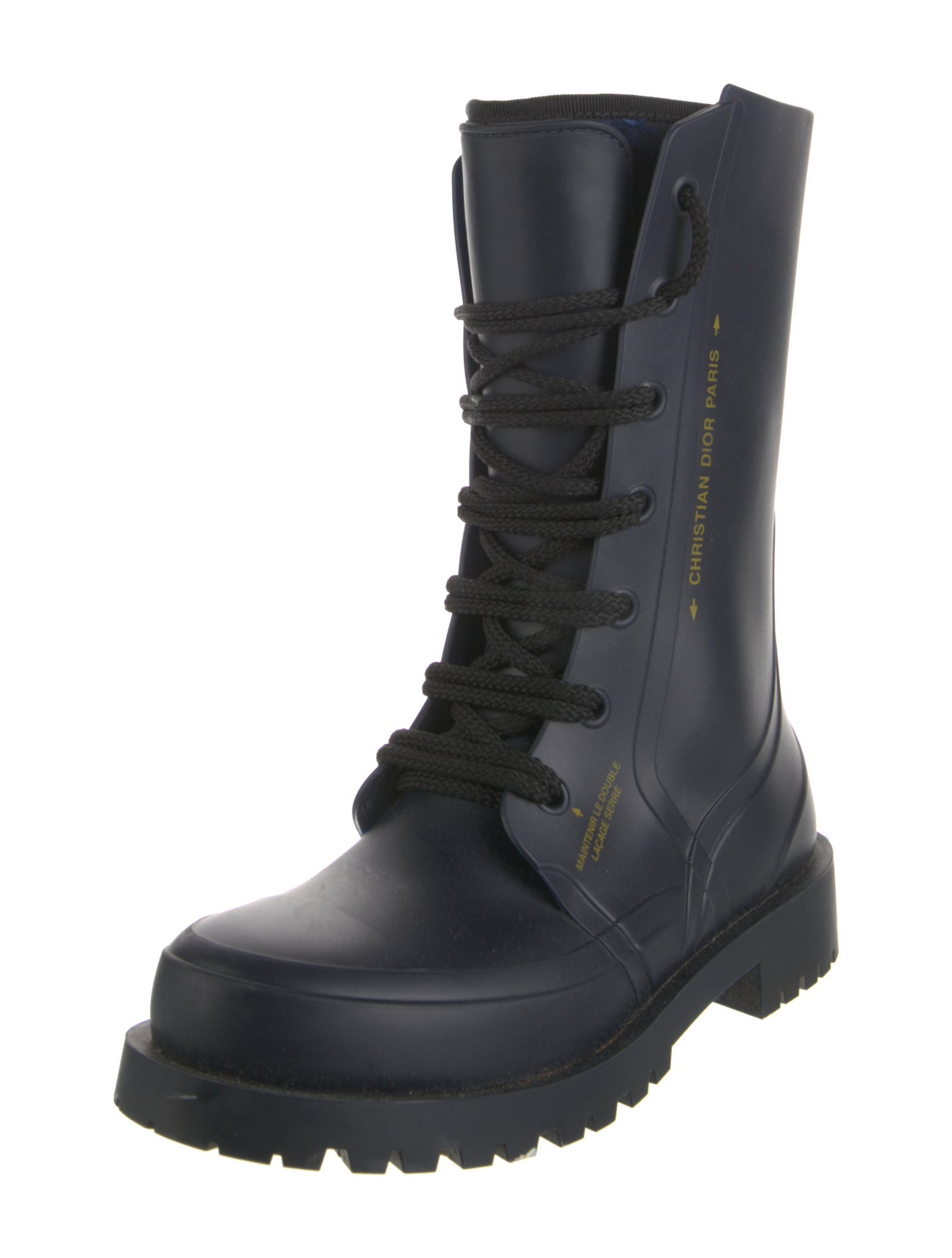 Christian Dior Bee Accent Rubber Rain Boots