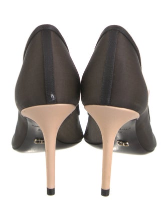 Christian Dior Mesh Ruffle Embellishment Pumps