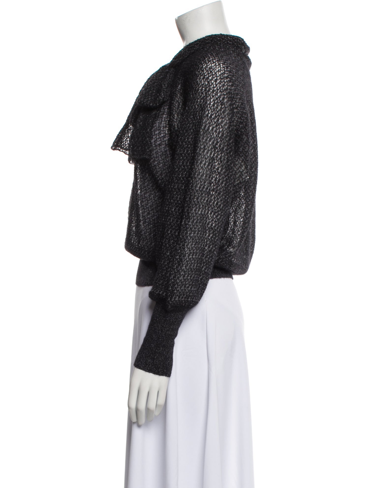 Christian Dior Alpaca Tie Neck Sweater