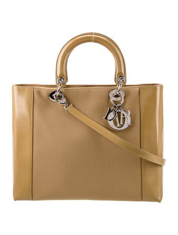 Christian Dior Handle Bags Canvas Diorissimo Large