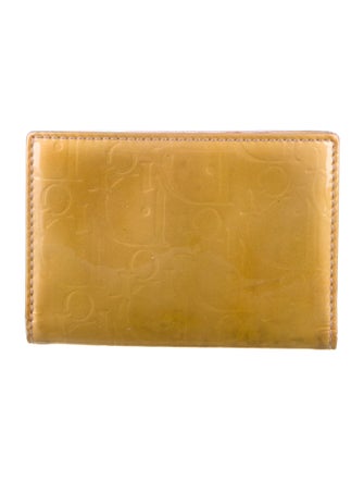 Christian Dior Diorissimo Patent Card Holder Diorissimo Pattern Bifold Wallet
