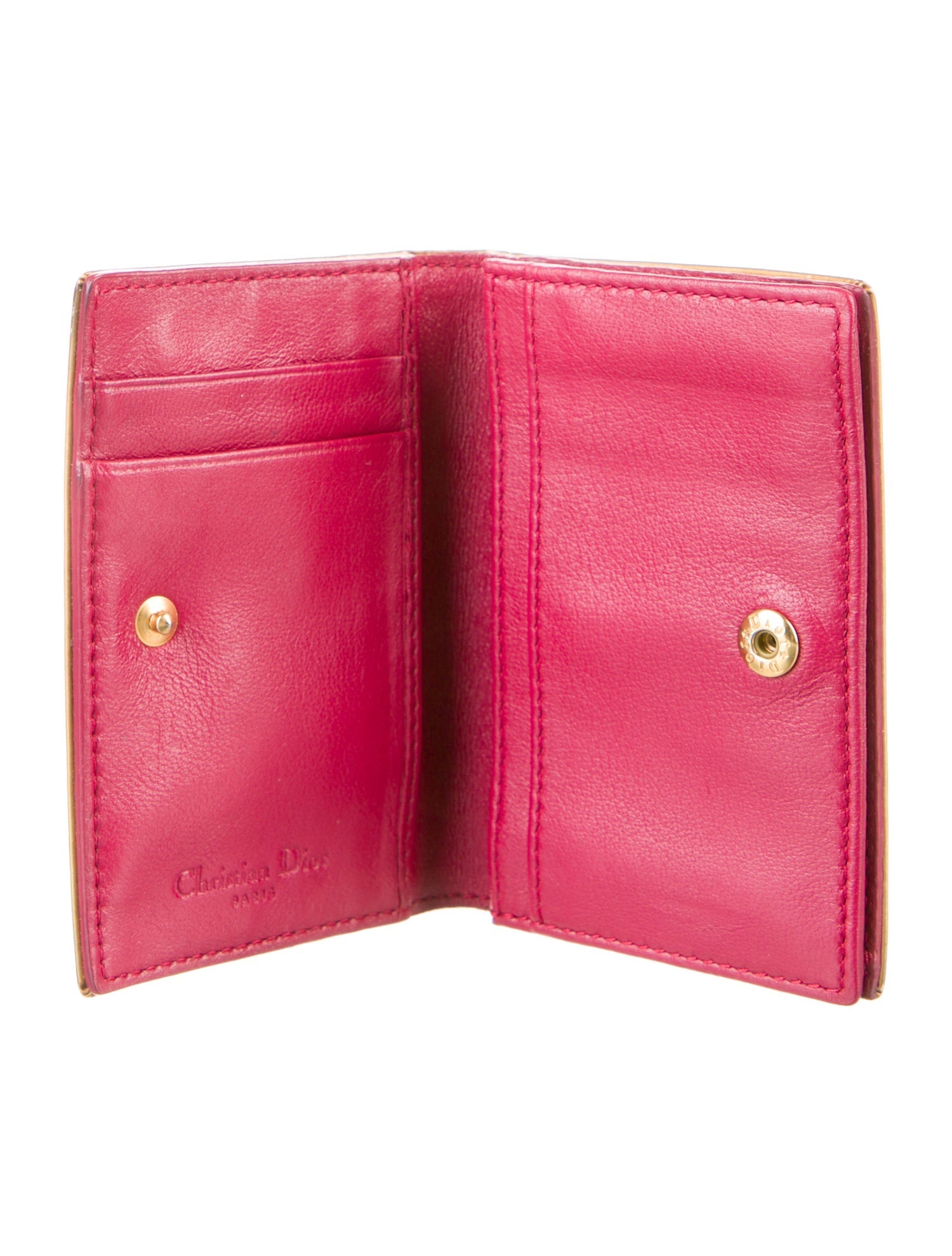Christian Dior Diorissimo Patent Card Holder Diorissimo Pattern Bifold Wallet