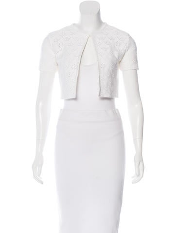 Christian Dior Eyelet Short Sleeve Bolero