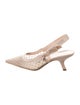 Christian Dior Mesh Accents Slingback Pumps