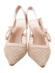 Christian Dior Mesh Accents Slingback Pumps