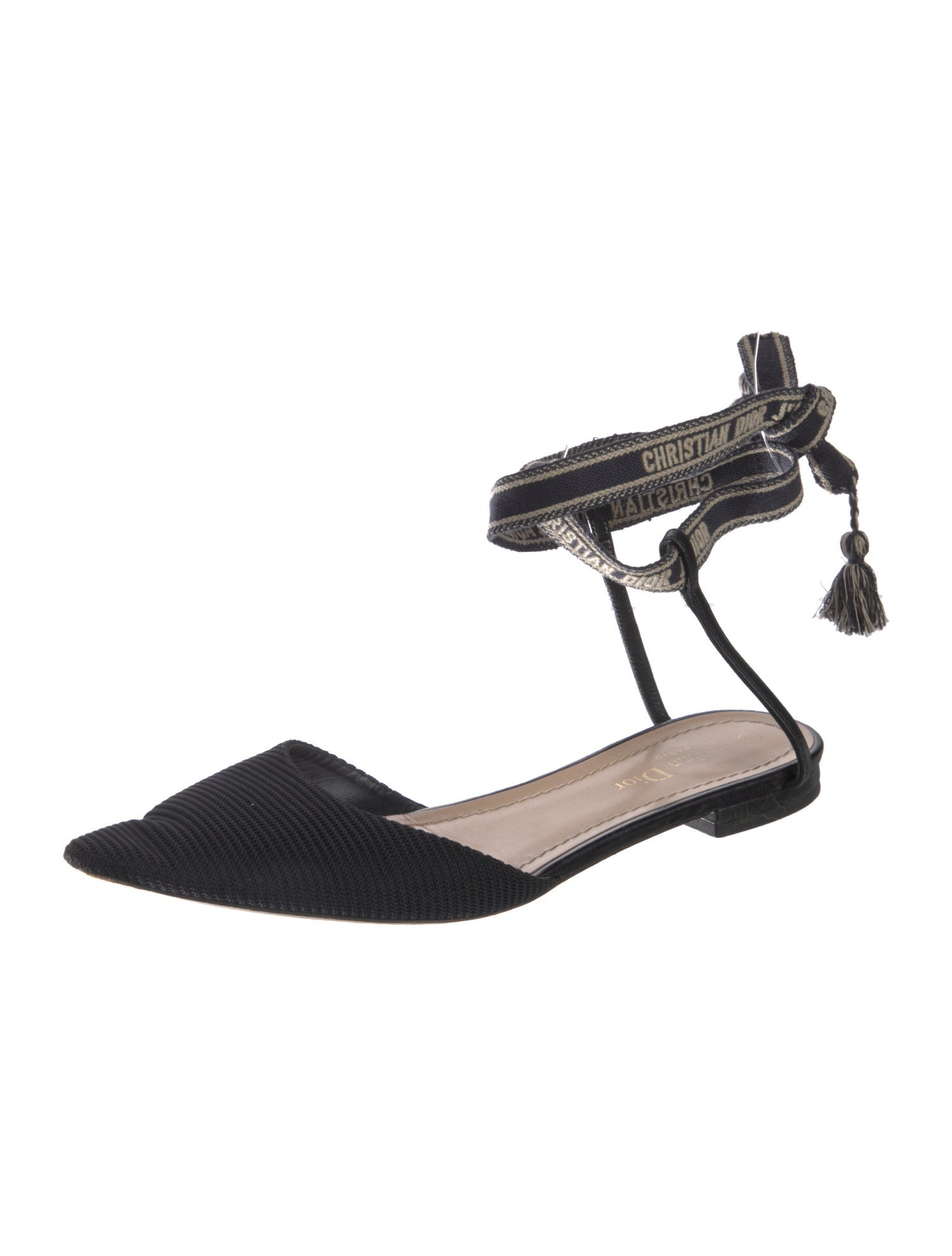 Christian Dior Tassel Accents Mules