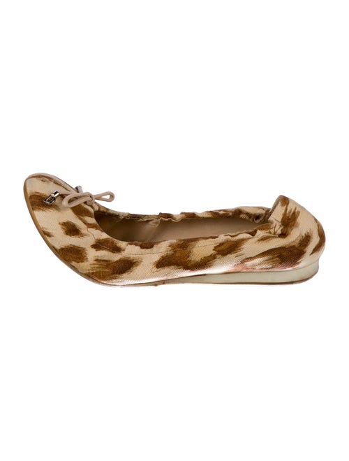 Christian Dior Canvas Animal Print Ballet Flats