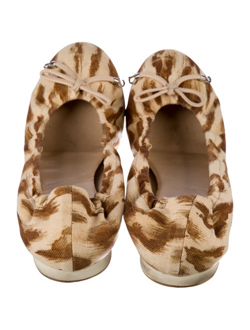 Christian Dior Canvas Animal Print Ballet Flats