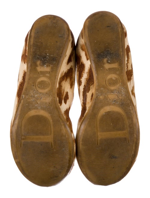 Christian Dior Canvas Animal Print Ballet Flats