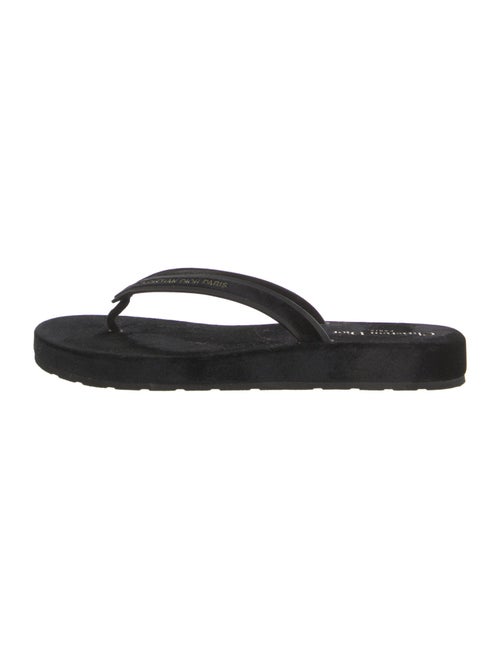 Christian Dior Velvet Flip Flops