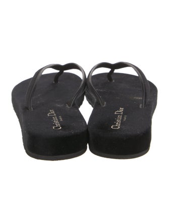Christian Dior Velvet Flip Flops