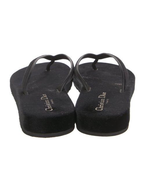 Christian Dior Velvet Flip Flops