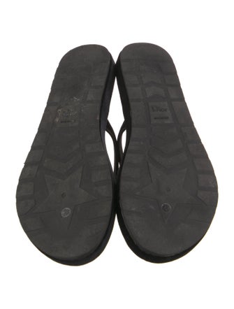 Christian Dior Velvet Flip Flops