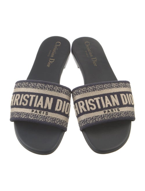 Christian Dior Canvas Printed Slides
