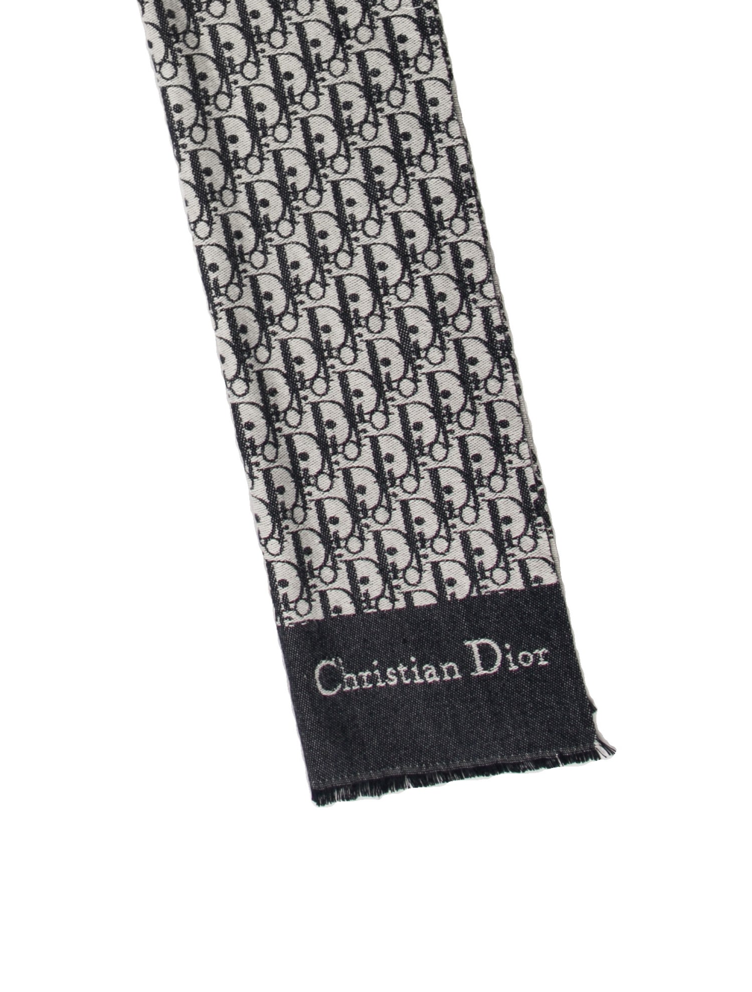Christian Dior Cashmere Oblique Jacquard Scarf