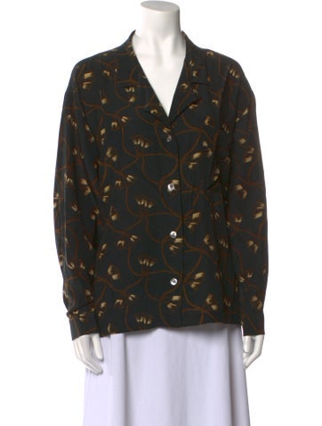 Christian Dior Tops Silk Printed Blouse XL