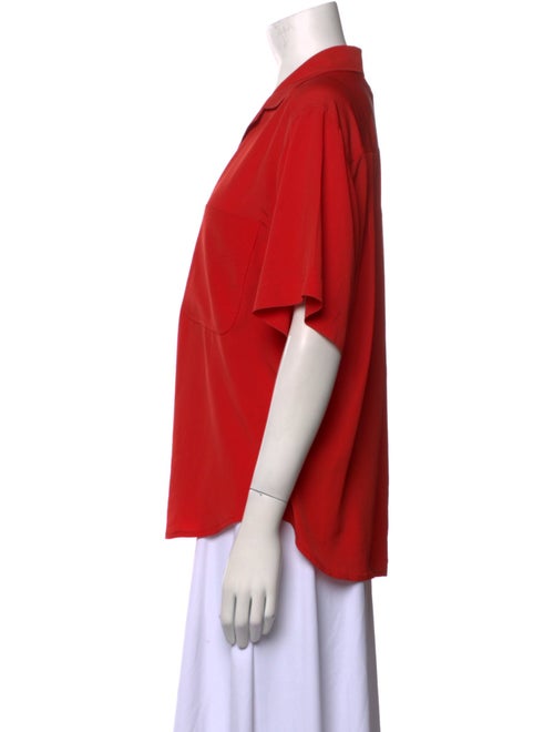 Christian Dior Short Sleeve Button-Up Top