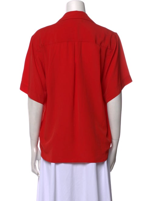 Christian Dior Short Sleeve Button-Up Top
